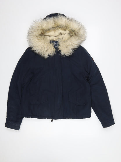 Womens UK Size M Only Blue Parka Coat