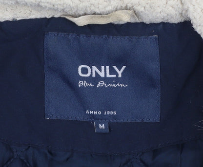 Womens UK Size M Only Blue Parka Coat