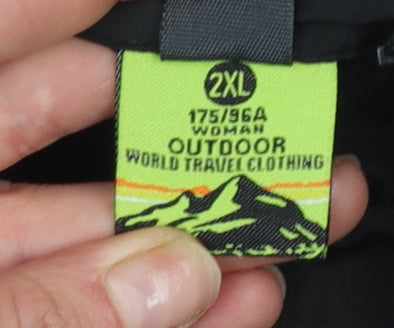 Womens UK Size 2XL Outdoor World Travel Clothing Black Puffer Jacket