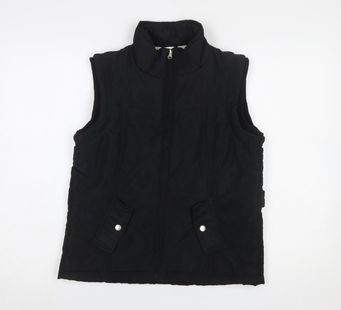 Womens UK Size 12 Sm Casual Black Bodywarmer
