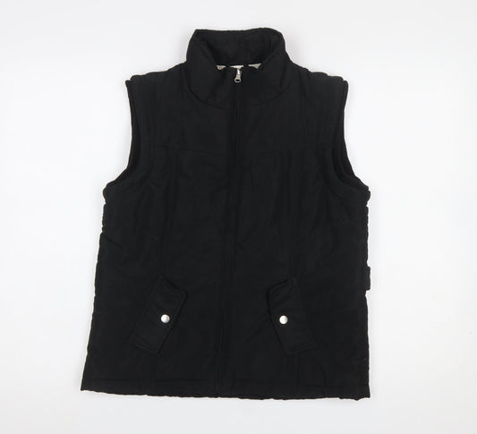 Womens UK Size 12 Sm Casual Black Bodywarmer