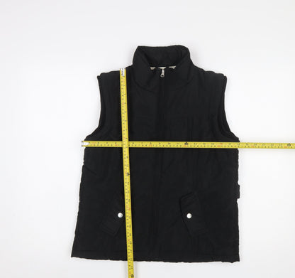 Womens UK Size 12 Sm Casual Black Bodywarmer