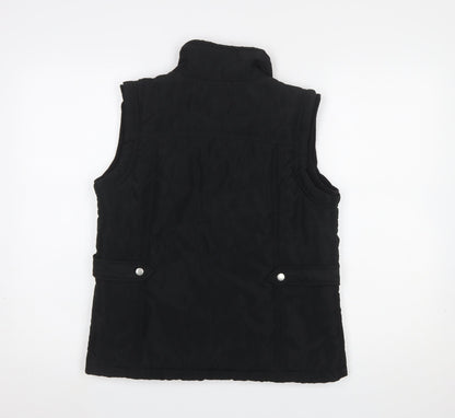 Womens UK Size 12 Sm Casual Black Bodywarmer