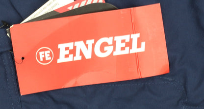 Engel Men's Blue Cargo Work Trousers Size 39.5 Regular Polyester Cotton