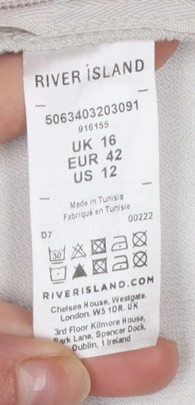 Womens UK Size 16 River Island Grey Camisole Tank