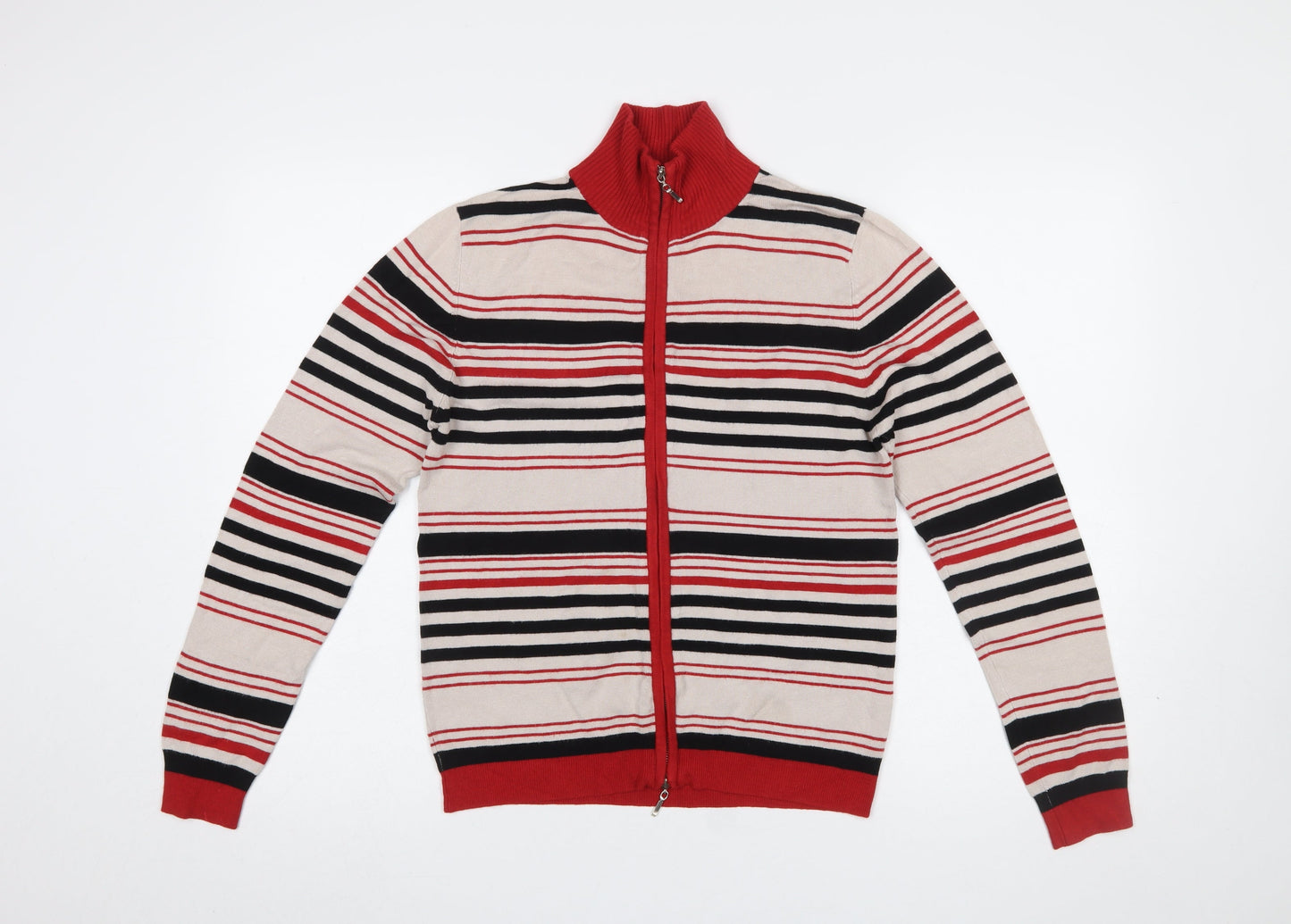 Womens UK Size M Sasha Beige Full Zip Jumper