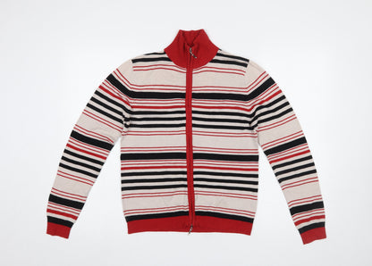 Womens UK Size M Sasha Beige Full Zip Jumper