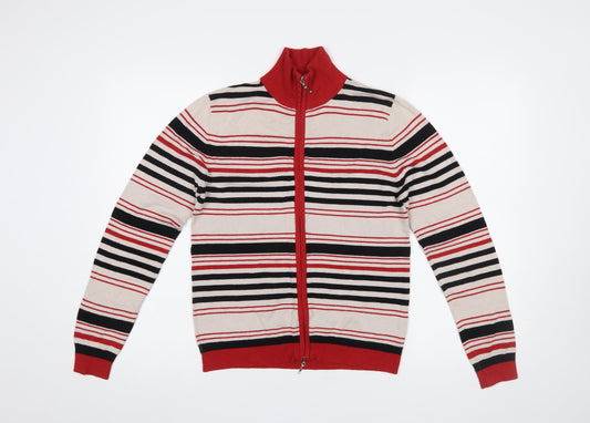 Womens UK Size M Sasha Beige Full Zip Jumper