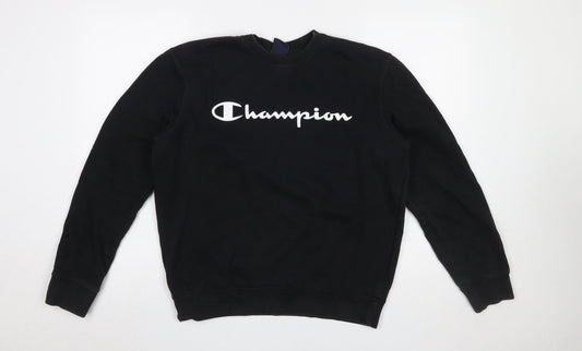 Mens UK Size M Champion Black Pullover Sweatshirt