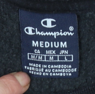 Mens UK Size M Champion Black Pullover Sweatshirt