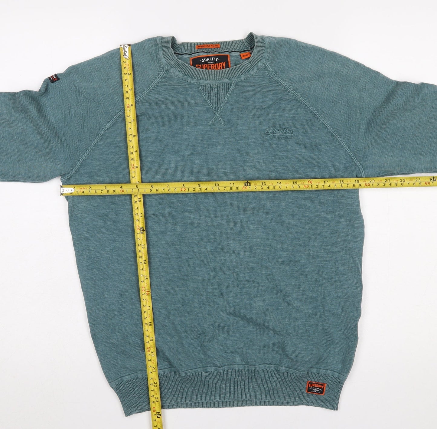 Mens UK Size M Superdry Green Pullover Sweatshirt