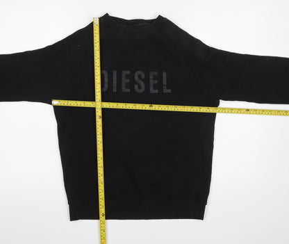 Mens UK Size S Diesel Black Pullover Sweatshirt