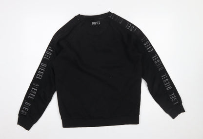 Mens UK Size S Diesel Black Pullover Sweatshirt