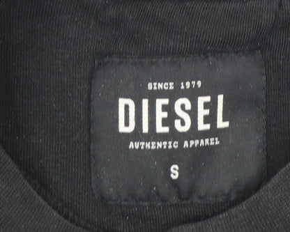 Mens UK Size S Diesel Black Pullover Sweatshirt