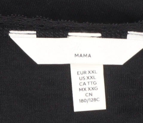 Womens UK Size 2XL H&M Black Jersey T-Shirt