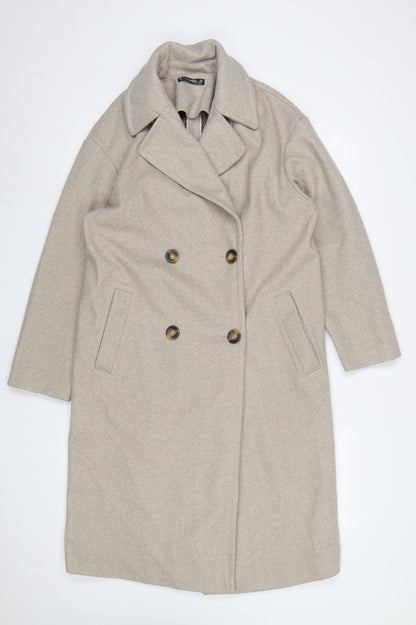 Womens UK Size S Dunnes Beige Overcoat