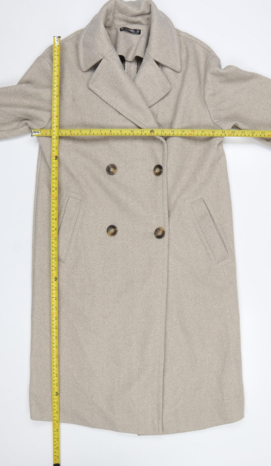 Womens UK Size S Dunnes Beige Overcoat