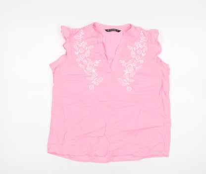 Womens UK Size S Dunnes Pink Tunic Blouse