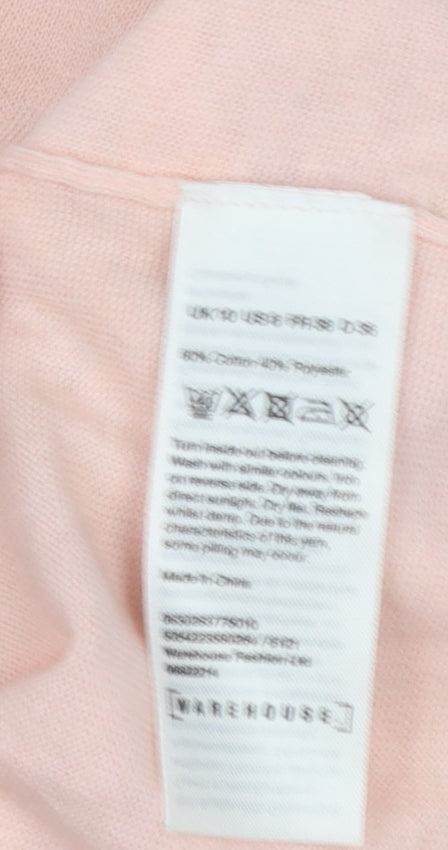 Womens UK Size 10 Warehouse Pink Pullover Jumper