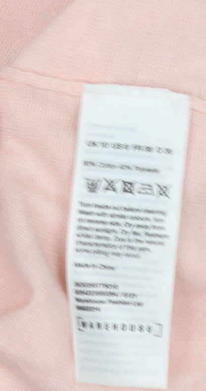 Womens UK Size 10 Warehouse Pink Pullover Jumper