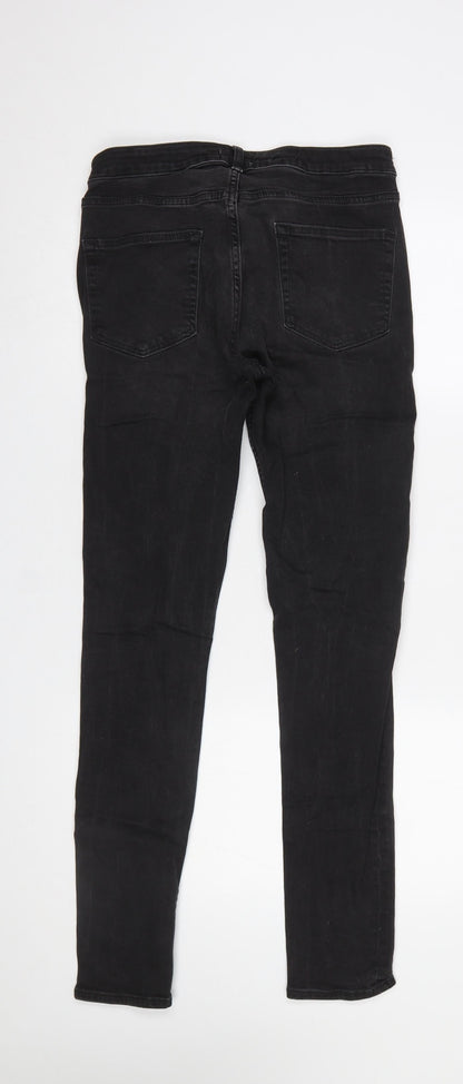 Mens UK Size 32R Topman Slim Fit Skinny Black Jeans