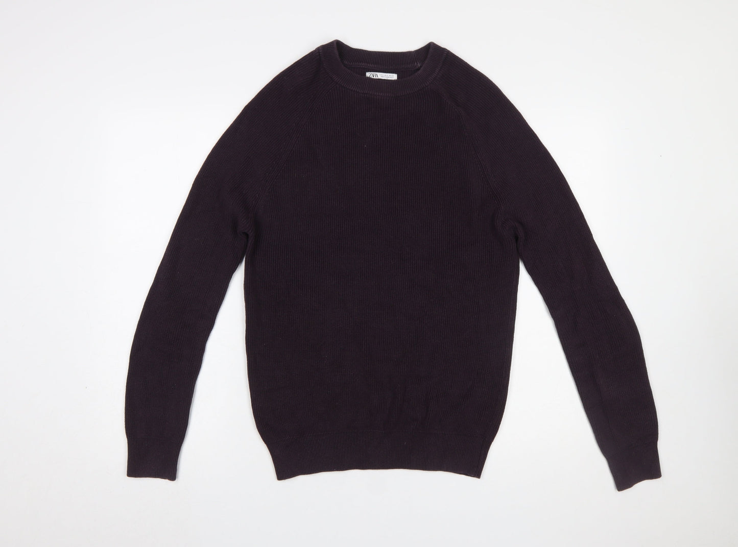 Mens UK Size S Zara Black Pullover Jumper