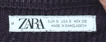 Mens UK Size S Zara Black Pullover Jumper