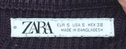 Mens UK Size S Zara Black Pullover Jumper