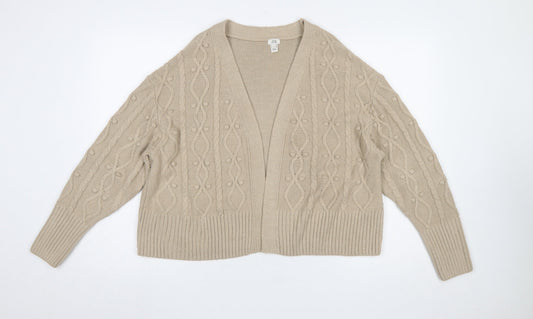 Womens UK Size S River Island Beige Cardigan Jumper
