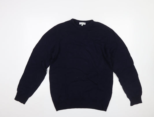 Lyle & Scott Men’s Blue Wool Crew Neck Pullover Jumper M