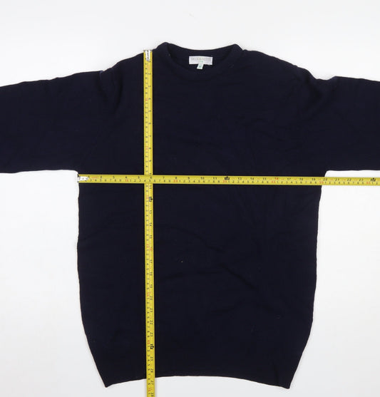 Lyle & Scott Men’s Blue Wool Crew Neck Pullover Jumper M