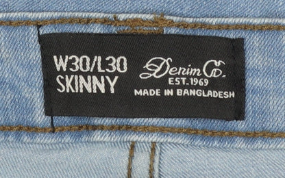 Denim Co. Men's Blue Skinny Jeans W30 L30 Slim Fit Denim