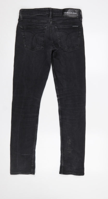 Mens UK Size M Calvin Klein Slim Fit Skinny Black Jeans