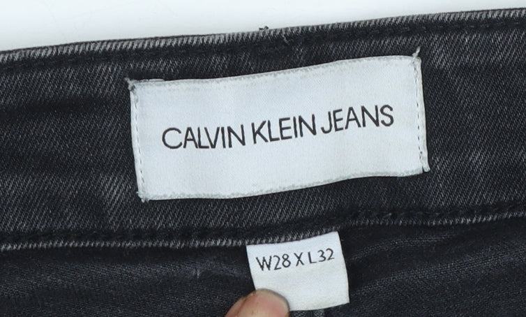 Mens UK Size M Calvin Klein Slim Fit Skinny Black Jeans