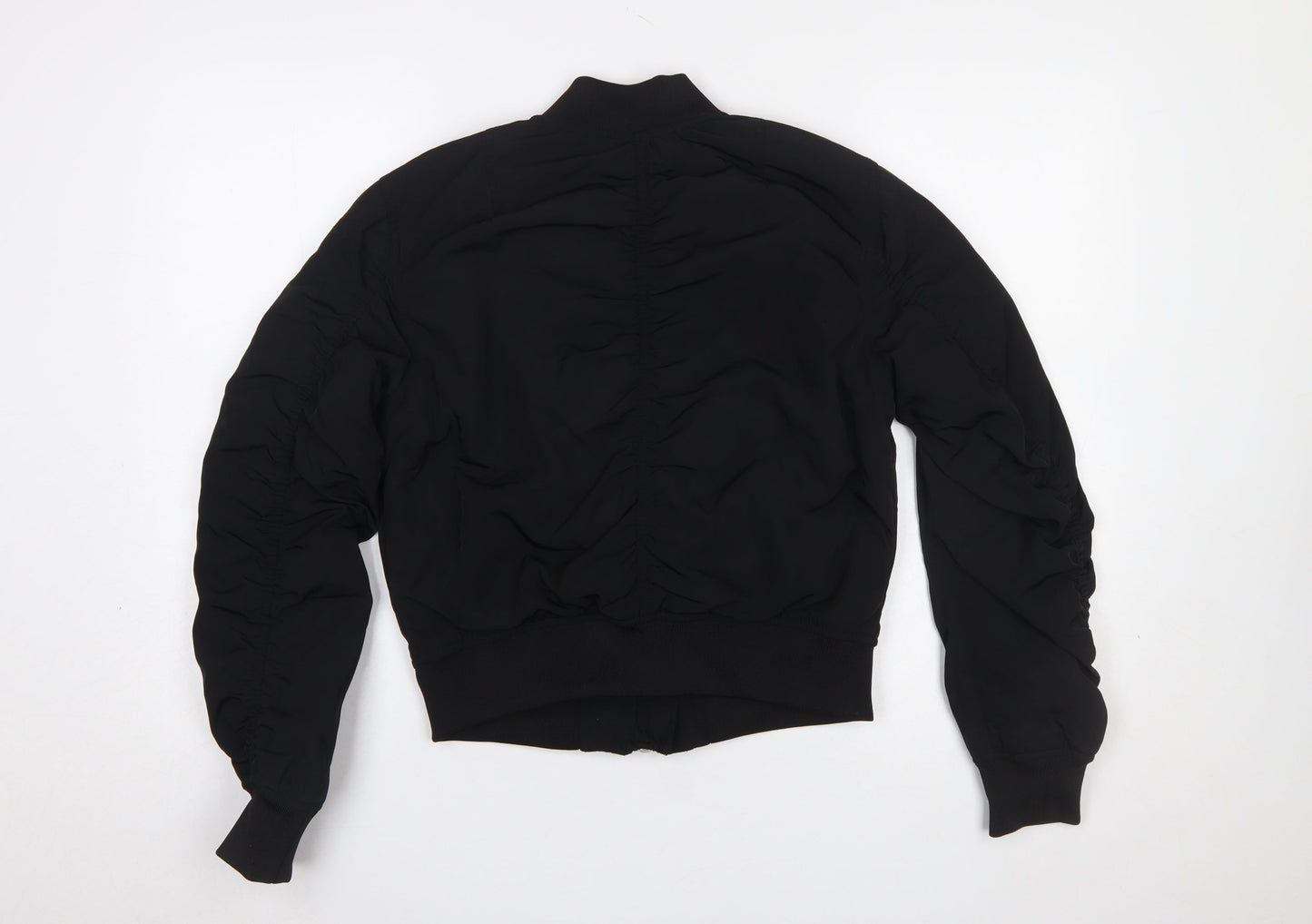 Womens UK Size 6 H&M Black Bomber Jacket