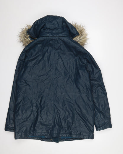 Womens UK Size 14 Marks and Spencer Blue Parka Coat