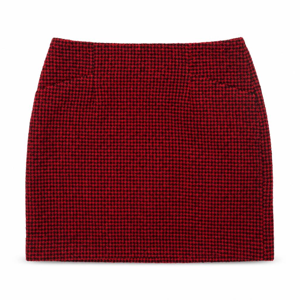 Womens UK Size S MNG Straight & Pencil Tweed Skirt