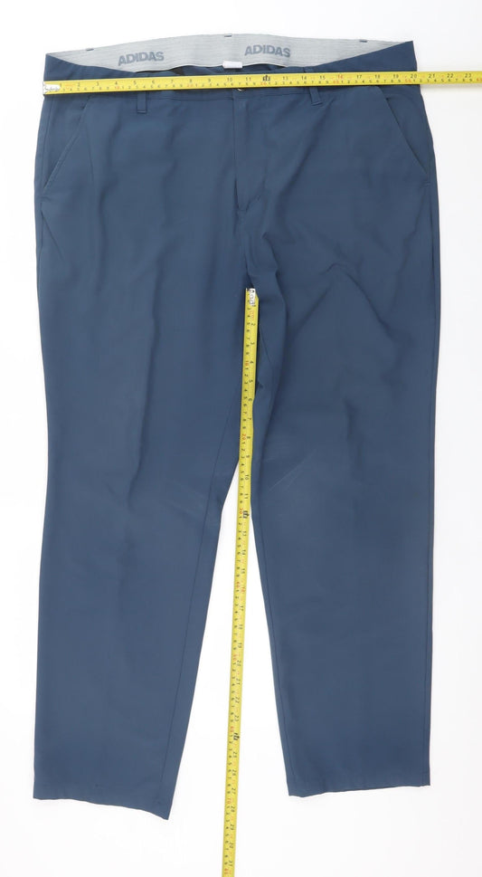 Mens UK Size 40x30 adidas Regular Fit Chino Blue Trousers