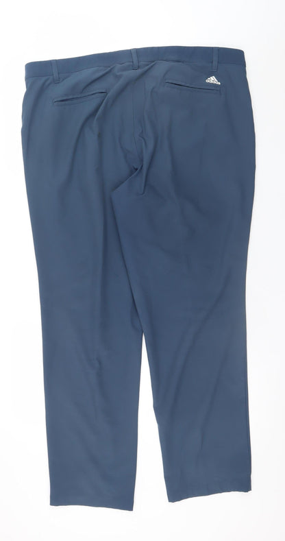 Mens UK Size 40x30 adidas Regular Fit Chino Blue Trousers