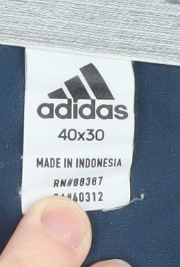 Mens UK Size 40x30 adidas Regular Fit Chino Blue Trousers