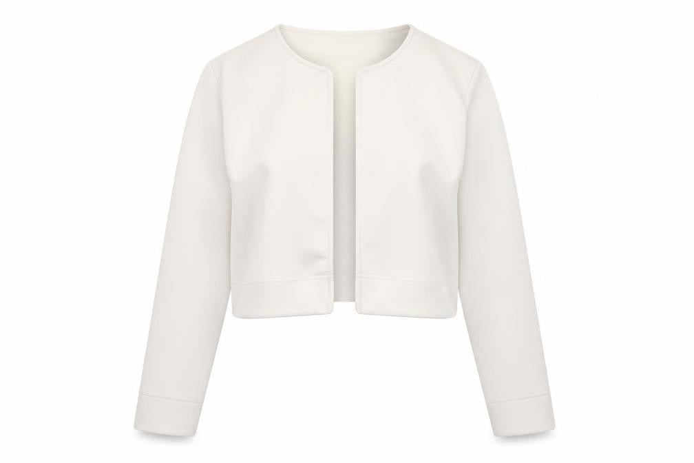 Womens UK Size 12 Boohoo Ivory Cropped Blouse