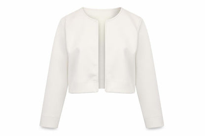 Womens UK Size 12 Boohoo Ivory Cropped Blouse