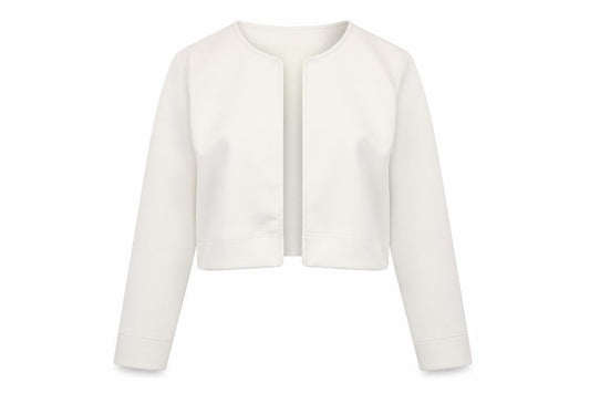 Womens UK Size 12 Boohoo Ivory Cropped Blouse