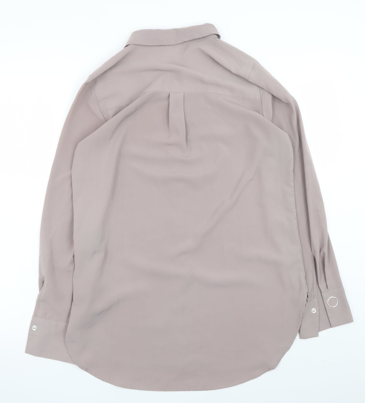 Womens UK Size 12 H&M Beige Basic Button-Up