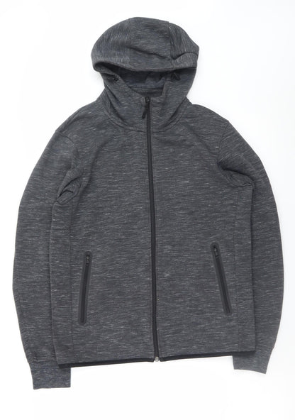 Mens UK Size S Uniqlo Grey Full Zip Hoodie