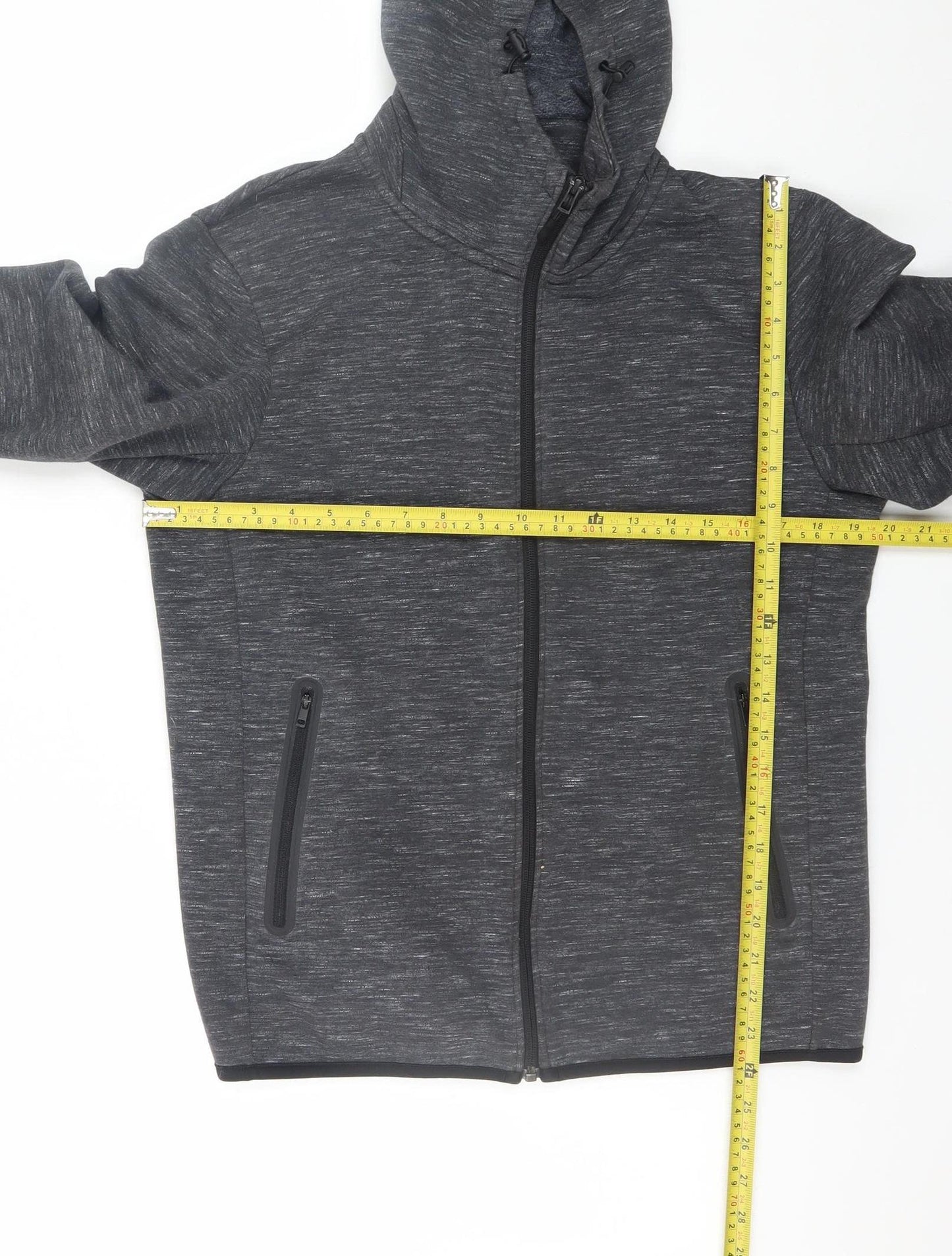 Mens UK Size S Uniqlo Grey Full Zip Hoodie