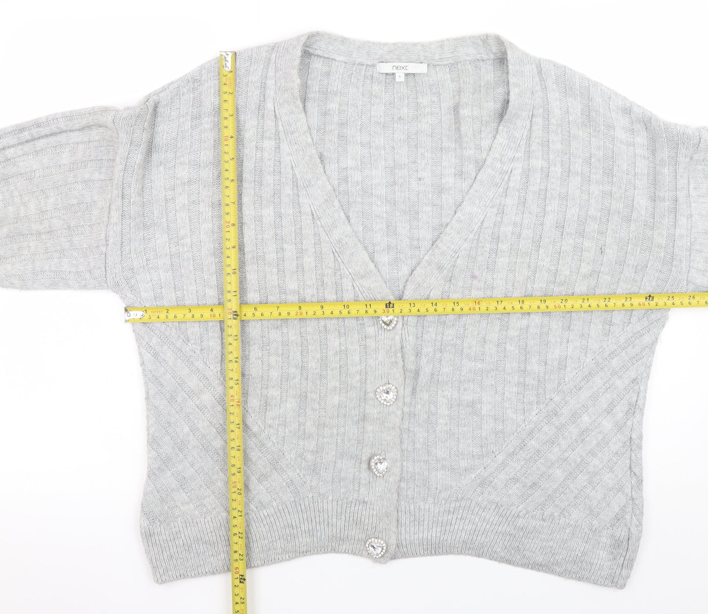 Womens UK Size 16 NEXT Grey Cardigan Jumper