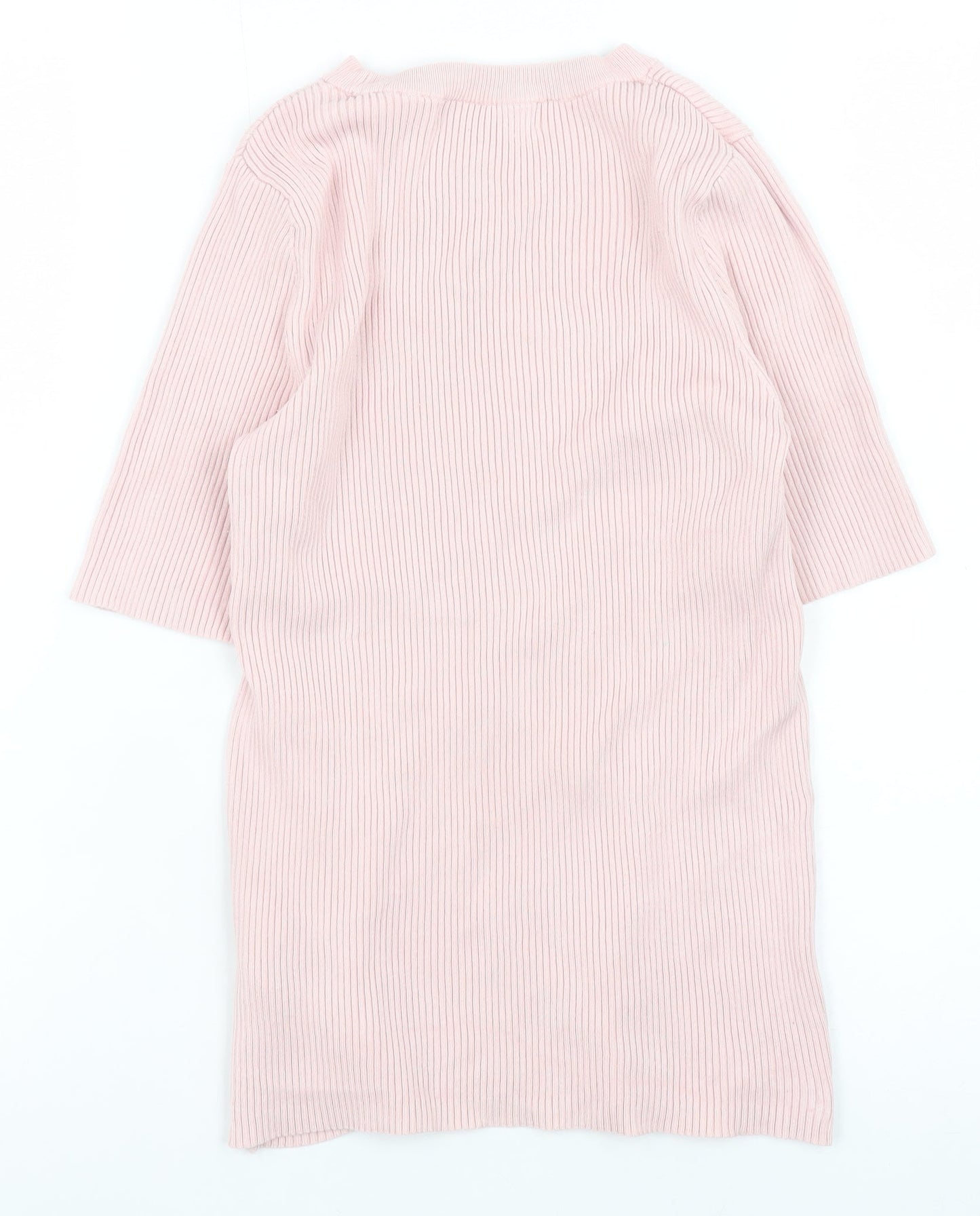 Womens UK Size S Marks and Spencer Pink Basic T-Shirt