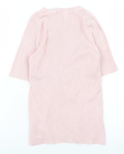 Womens UK Size S Marks and Spencer Pink Basic T-Shirt