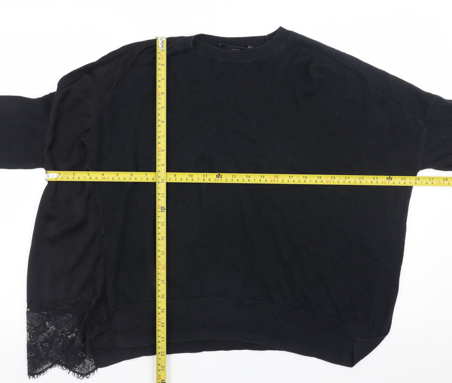 Womens UK Size M AllSaints Black Pullover Jumper